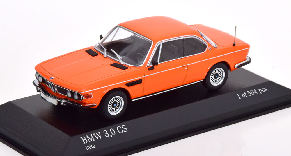 BMW 3.0 CS (E9) 1968 Oranje 1-43 Minichamps Limited 504 Pieces