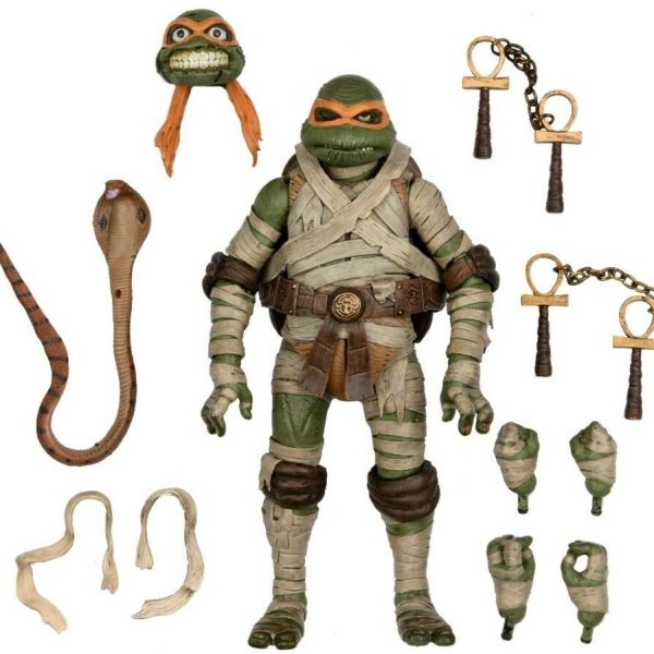 Universal Monsters x TMNT: Michelangelo as The Mummy 7 inch Action Figure Neca
