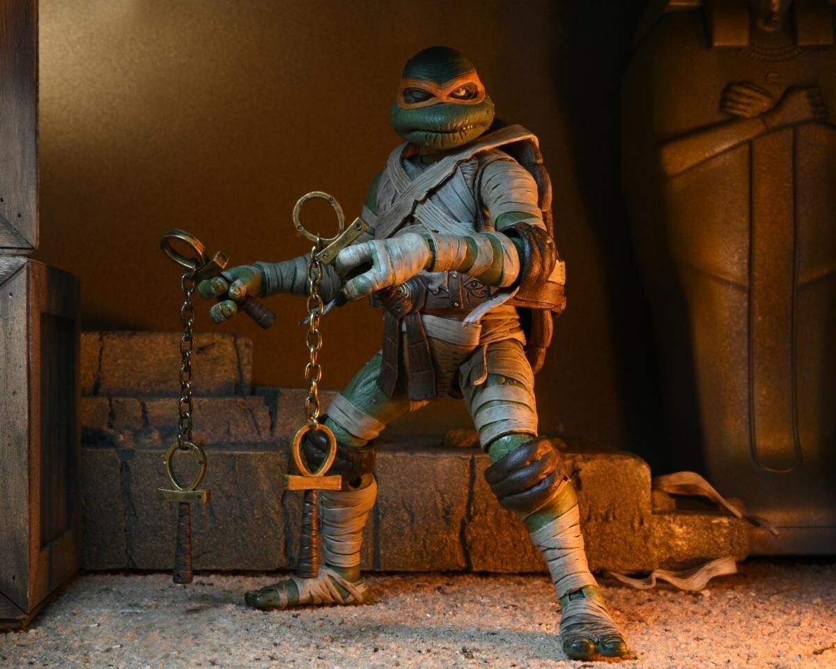 Universal Monsters x TMNT: Michelangelo as The Mummy 7 inch Action Figure Neca