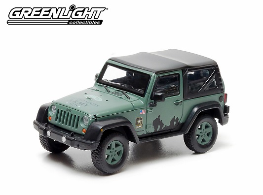 Jeep Wrangler 2011 "U.S. Army" Dark Green 1-43 Greenlight Collectibles
