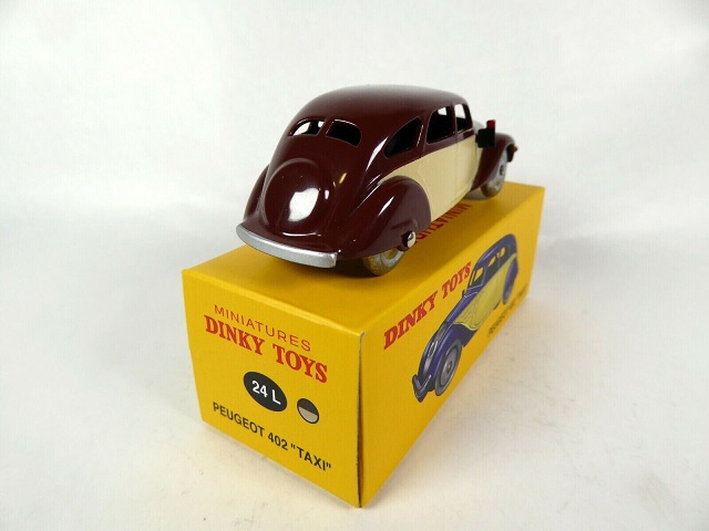 Peugeot 402 Taxi Crème/Marron 1:43 Dinky Toys (Atlas)
