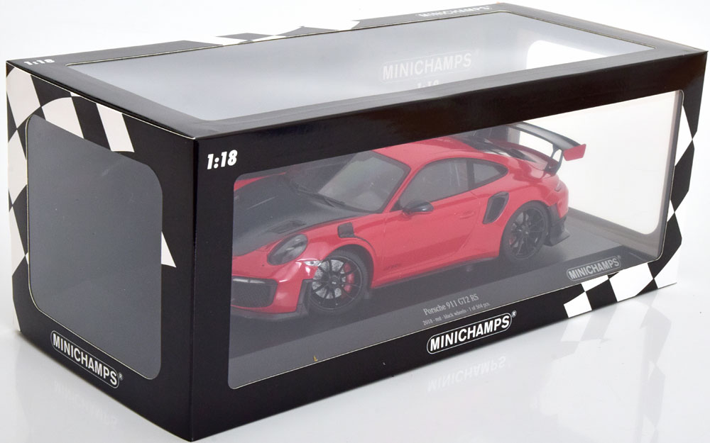 Porsche 911 (991 II) GT2 RS 2018 Rood / Grijs 1-18 Minichamps
