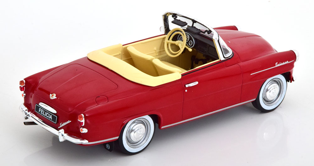 Skoda Felicia Cabriolet 1961 Rood 1-24 Whitebox