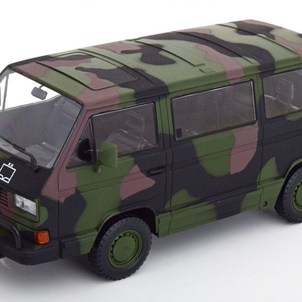 Volkswagen T3 Syncro Bus 1987 "Army" Camouflage 1-18 KK-Scale (Metaal)