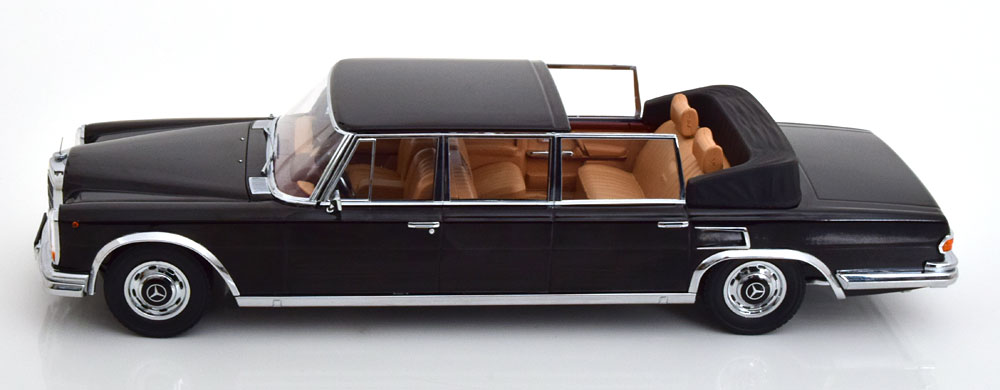 Mercedes-Benz 600 LWB (W100) Landaulet 1964 Zwart 1-18 KK-Scale (Metaal)