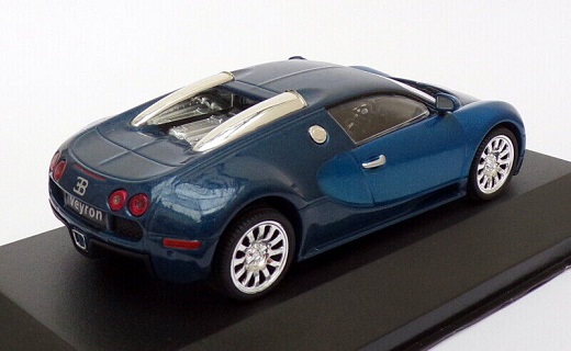Bugatti Veyron 16.4 2005 Blauw 1-43 Atlas