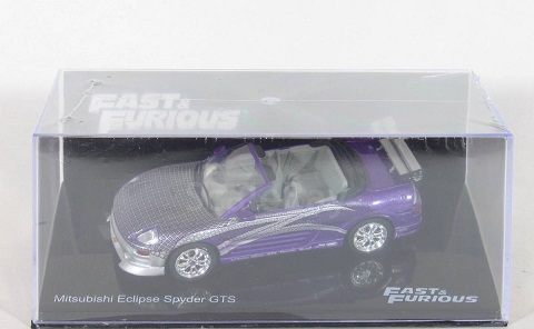 Mitsubishi Eclipse Spyder GTS 2003 "Fast & Furious" Paars 1-43 Altaya Fast & Furious Collection