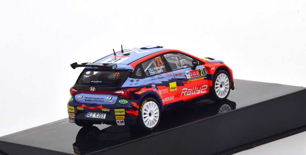 Hyundai i20 N No.21, Winner WRC 2 Rally Ypres 2021 J.Huttunen/M.Lukka 1-43 Ixo Models