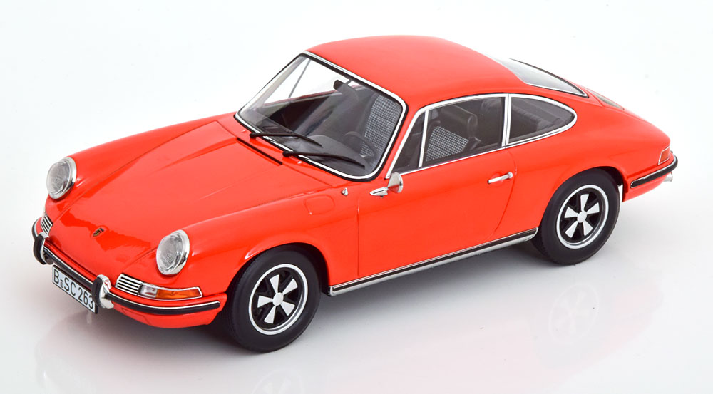 Porsche 911 E 1969 Orange 1-18 Norev