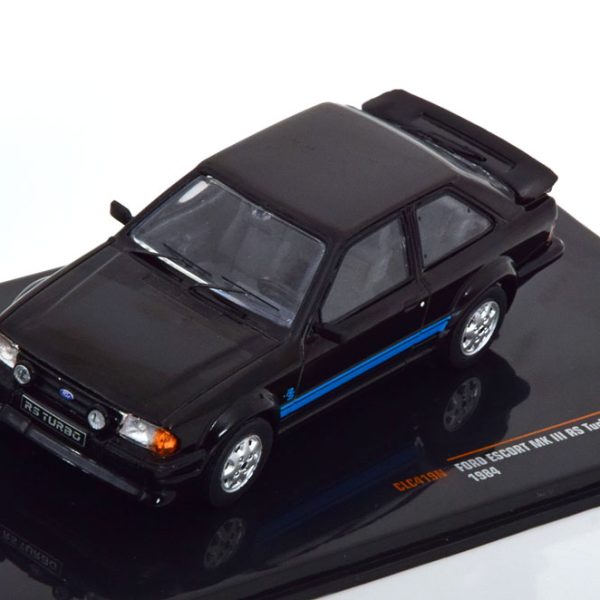 Ford Escort MKIII RS Turbo 1984 Zwart 1-43 Ixo Models