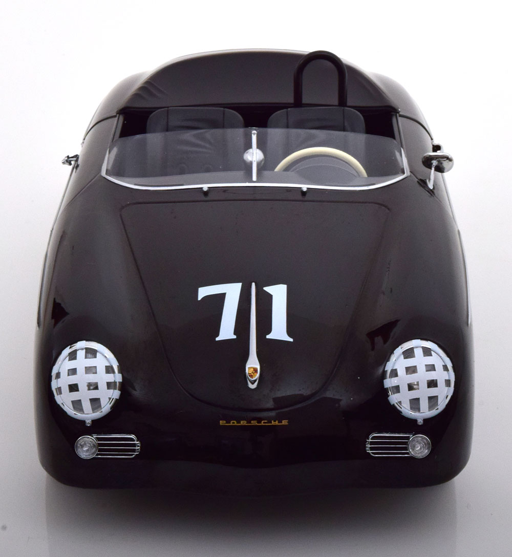 Porsche 356 A Speedster 1955 No.71 "Steve McQueen" Zwart 1-12 KK-Scale (Metaal)