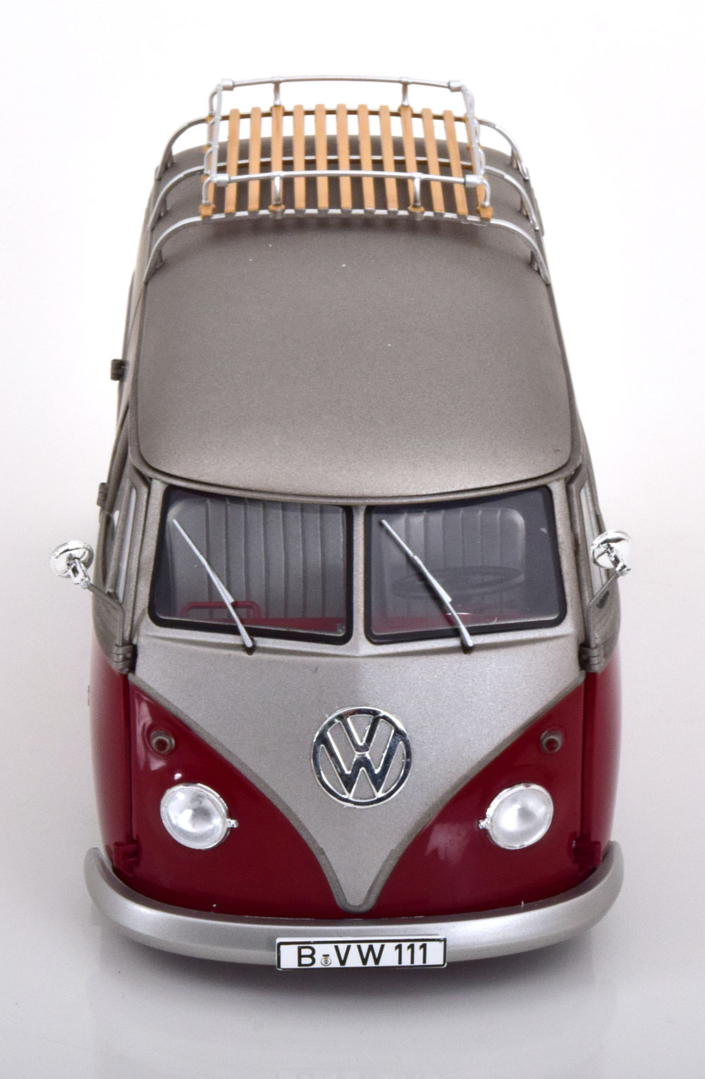 Volkswagen T1 "Lowrider" Rood / Mat Grijs 1:18 Schuco (Metaal)