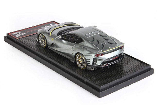 Ferrari 812 Competition 2021 "Coburn Grey Giallo Fly Stripe" 1-43 BBR-Models Limited 72 Pieces