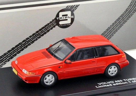 Volvo 480 Turbo 1987 Rood 1-43 Triple 9 Collection Limited 600 Pieces
