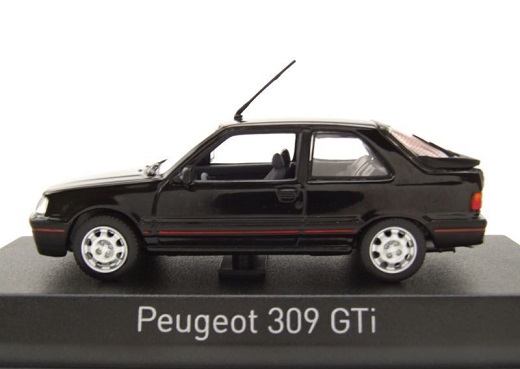 Peugeot 309 GTI 1987 Zwart 1/43 Norev