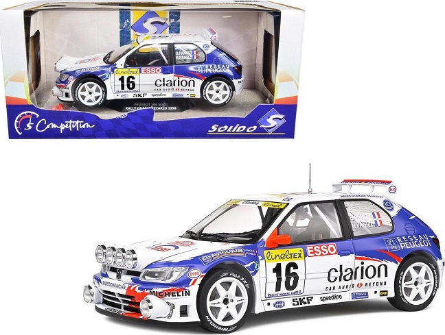 Peugeot 306 Maxi 1998 (Night Version) #16 Rally Monte Carlo 1998 Gilles Panizzi - Herve Panizzi 1/18 Solido
