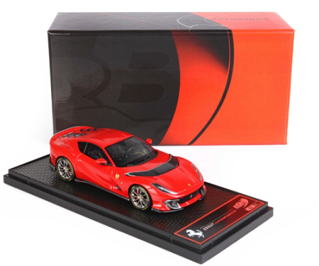 Ferrari 812 Competizione 2021 Rosso Corsa 322 With Silver Nurburgring Stripe 1-43 BBR-Models Limited 82 Pieces