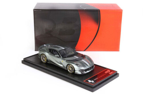 Ferrari 812 Competizione 2021 Coburn Grey with Silver Nurburgring Stripe 1-43 BBR-Models Limited 72 Pieces