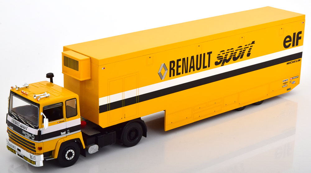 Berliet TR350 1983 "Rentransporter Renault F1 Team" Geel 1-43 Ixo Models