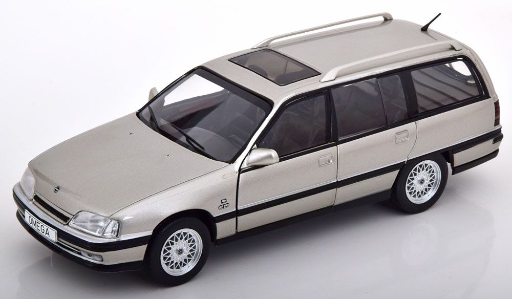 Opel Omega A2 Caravan 1990 Grijs Metallic 1-24 Whitebox