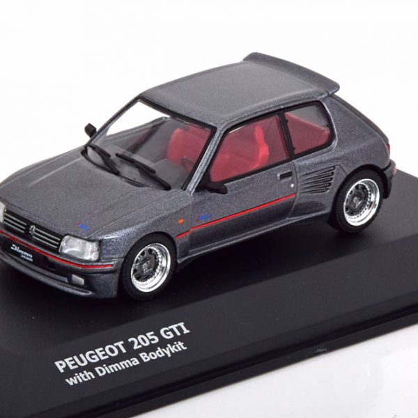 Peugeot 205 GTI "met Dimma Bodykit" Grijs Metallic 1-43 Solido