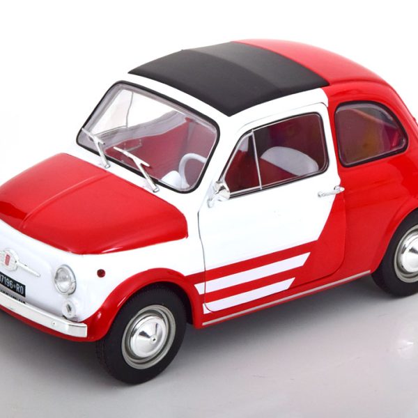 Fiat 500 L 1965 "Robe di Kappa" Wit / Rood 1-18 Solido