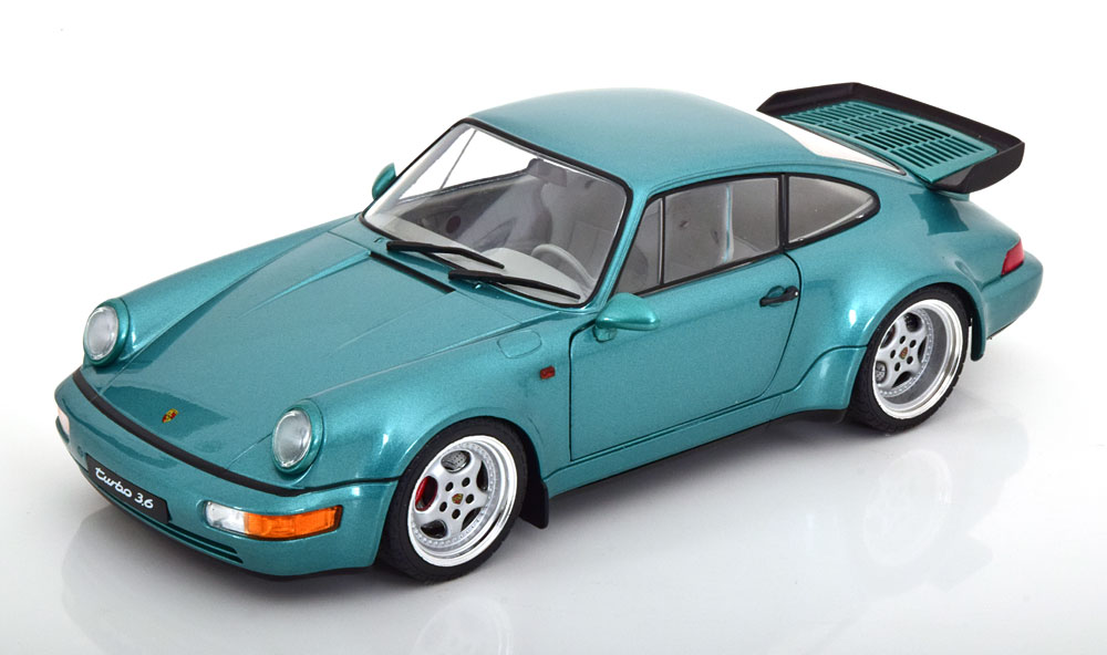 Porsche 911 (964) Turbo 1991 Groen metallic 1-18 Solido