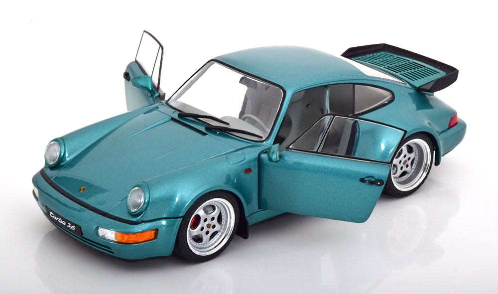 Porsche 911 (964) Turbo 1991 Groen metallic 1-18 Solido