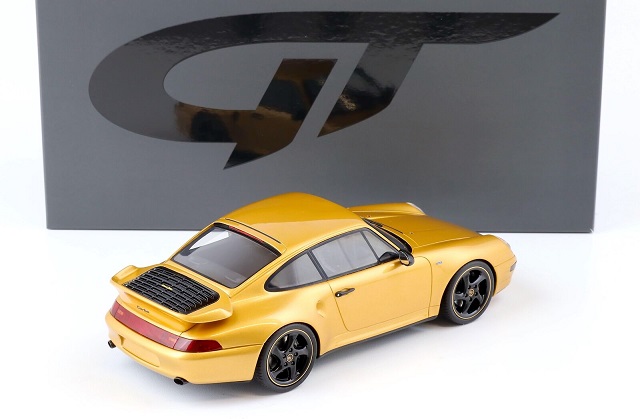 Porsche 911 (993) Turbo S "Gold Edition 2018" Goud Metallic 1-18 GT Spirit