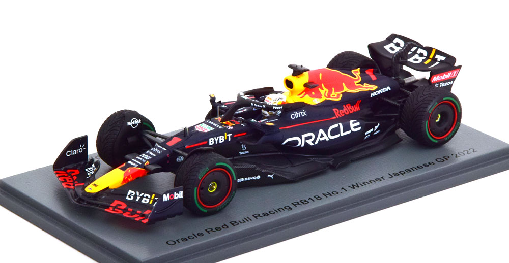 Oracle Red Bull Racing RB18 #1 Winner Japanese GP 2022 , World Champion Max Verstappen 1-43 Spark
