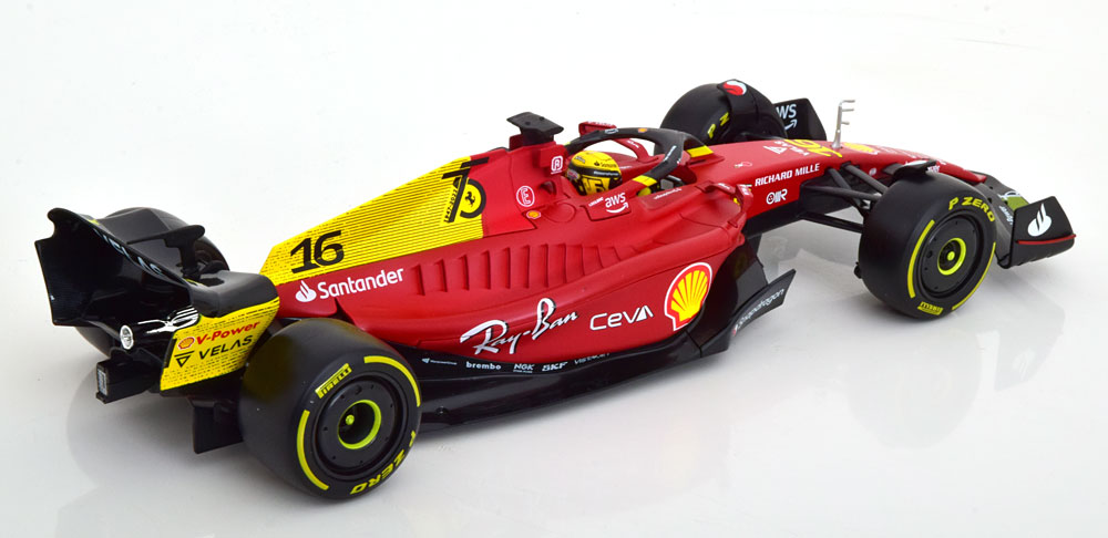 Ferrari F1-75 Italian GP 2022 C.Leclerc 1-18 Rood/Geel Burago