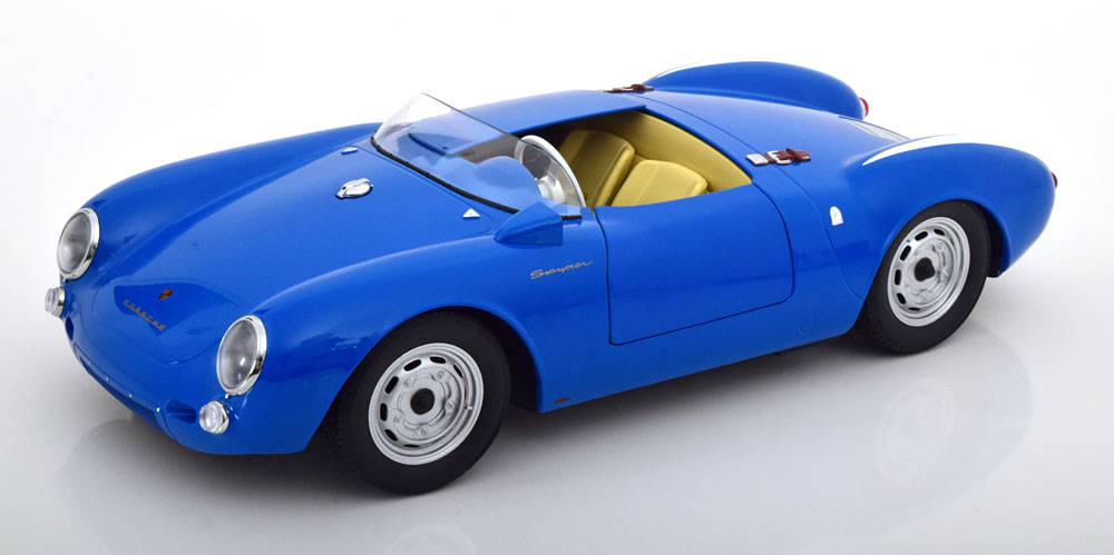 Porsche 550 Spyder 1953-1957 Blauw 1-12 KK-Scale (Metaal)