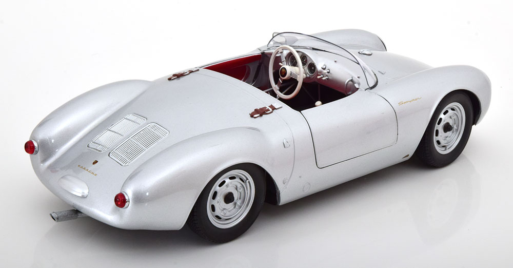 Porsche 550 Spyder 1953-1957 Zilver 1-12 KK-Scale (Metaal