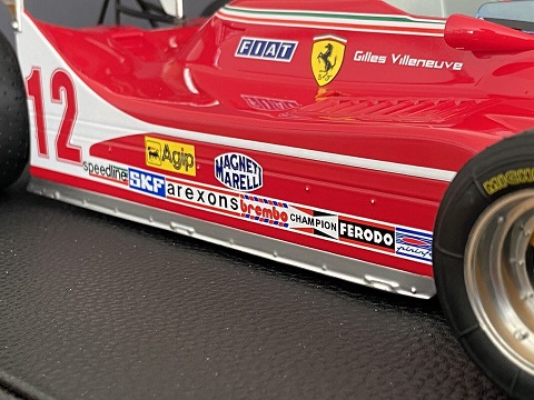 Ferrari 312 T4 Short Tail 1979 #12 Gilles Villeneuve Rood 1-12 GP Replicas Limited 250 Pieces