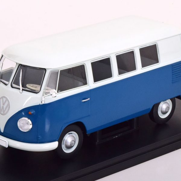 Volkswagen T1 Bus 1960 Blauw / Wit 1-24 Whitebox