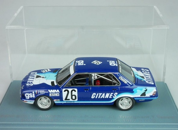 BMW 528i GR.A #26 WM Racing 2nd Place 24Hrs Spa-Francorchamps 1982 ETCC J.P.Jarier - J.L.Trintignant - T.Tassin 1-43 Neo Scale Models (Resin)