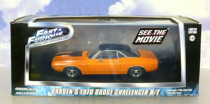 Dodge Challenger R/T 1970 "Darden's" 2 Fast 2 Furious Oranje 1-43 Greenlight Collectibles