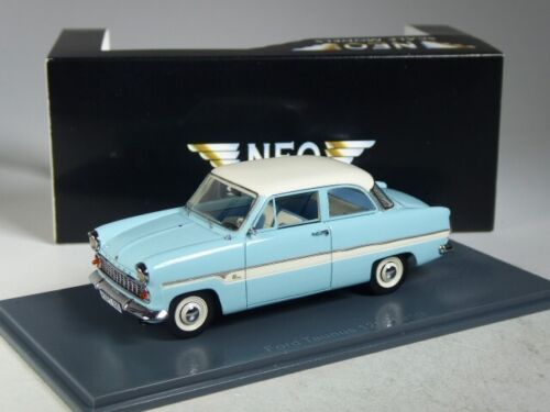 Ford Taunus 12M 1959 Lichtblauw / Wit 1-43 Neo Scale Models (Resin)