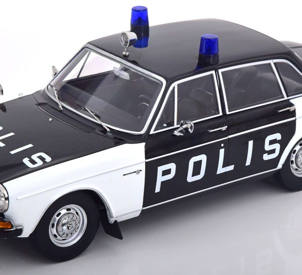 Volvo 164 Limousine 1970 "Sweden Polis" Wit / Zwart 1-18 Triple 9 Collection