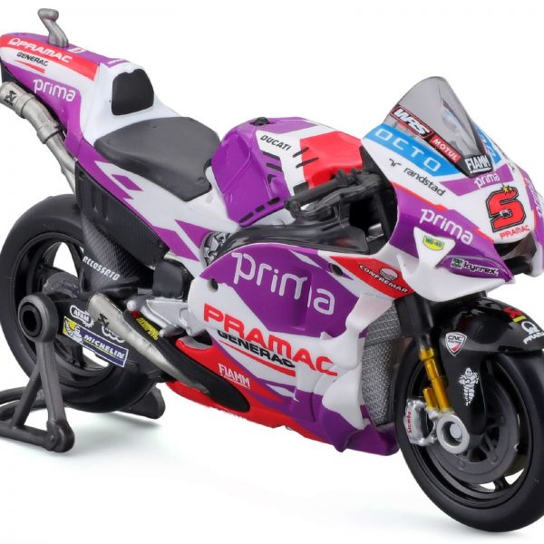 Ducati Desmosedici MotoGP 2022 Pramac Racing #5 Driver Jahan Zarco 1-18 Maisto