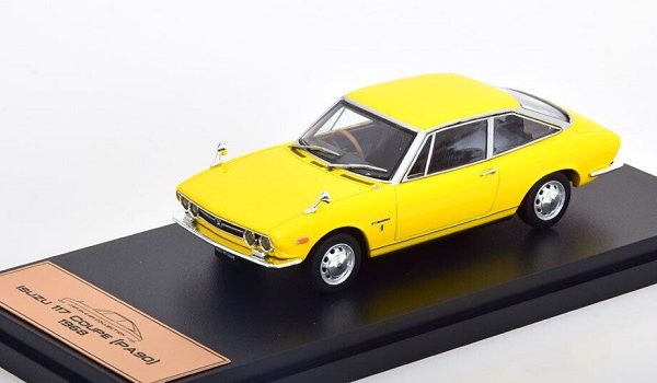 Isuzu 117 Coupe (PA90) 1968 Geel 1-43 Altaya Premium Japans Collection