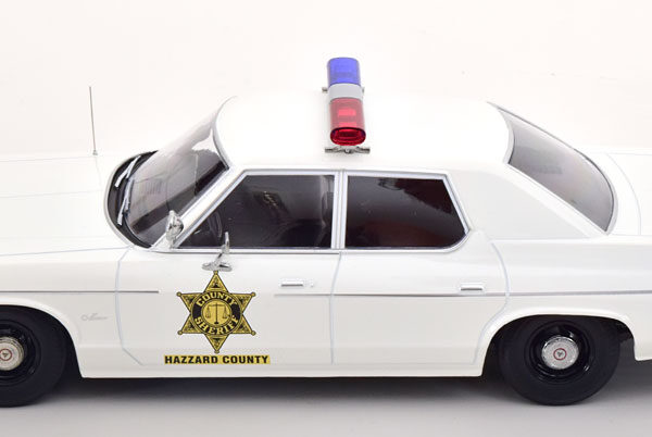 Dodge Monaco 1974 “Hazzard County Police” 1-18 KK-Scale (Metaal)