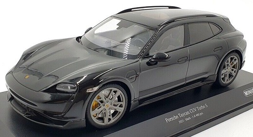 Porsche Taycan CUV Turbo S 2021 Zwart 1-18 Minichamps Limited 480 Pieces