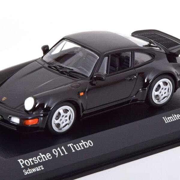 Porsche 911 (964) Turbo 1990 Zwart 1-43 Minichamps Limited 500 Pieces