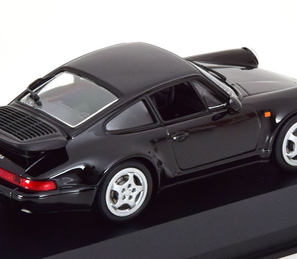 Porsche 911 (964) Turbo 1990 Zwart 1-43 Minichamps Limited 500 Pieces