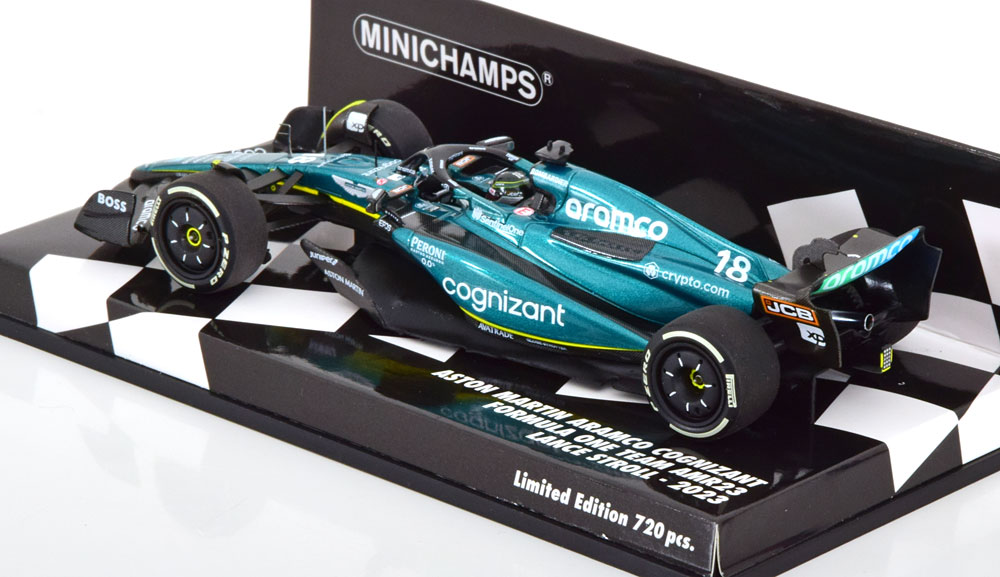 Aston Martin Aramco Cognizant #18 F1 Team AMR23 2023 Lance Stroll 1-43  Minichamps Limited 720 Pieces