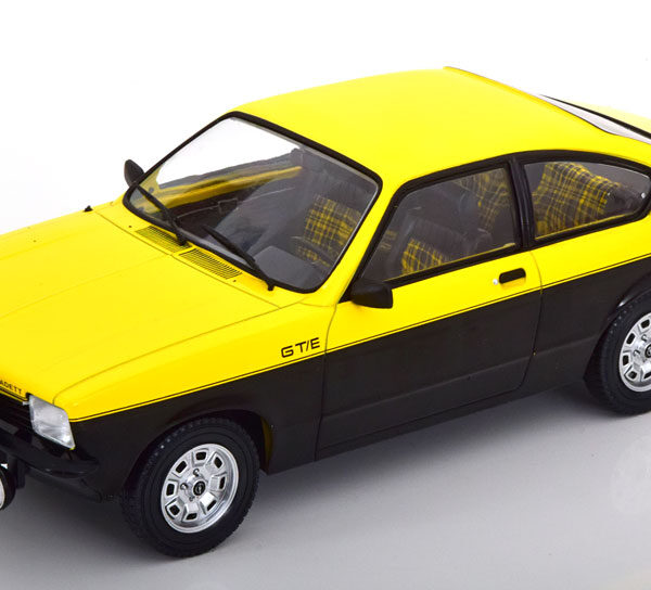 Opel Kadett C Coupe GT/E 1976 Geel / Zwart 1-18 MCG Models