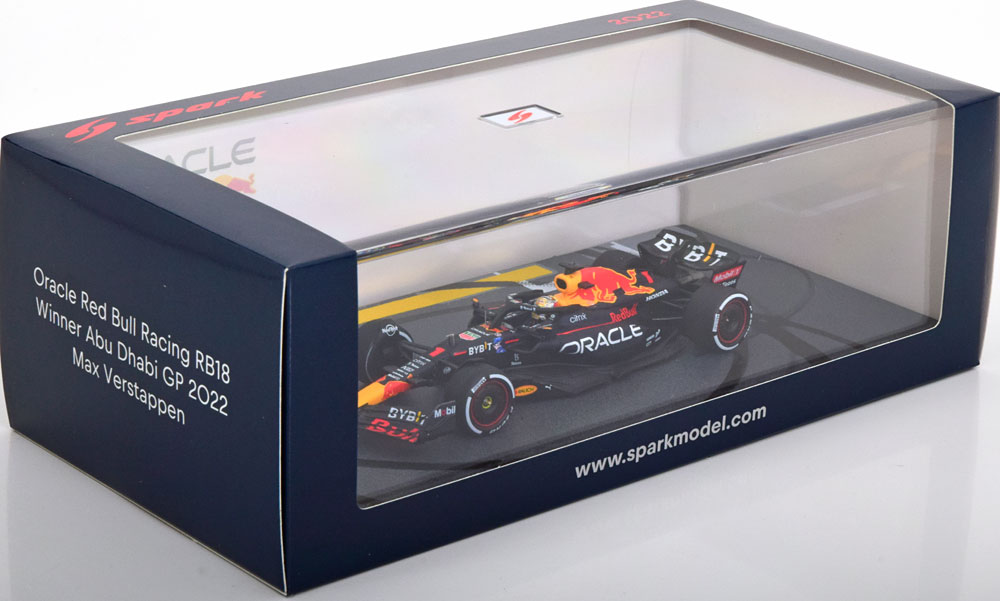 Oracle Red Bull Racing RB18 Winner Abu Dhabi GP 2022 Max Verstappen 1-43 Spark
