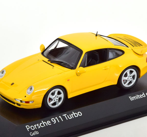 Porsche 911 (993) Turbo 1995 Geel 1-43 Minichamps Limited 500 Pieces