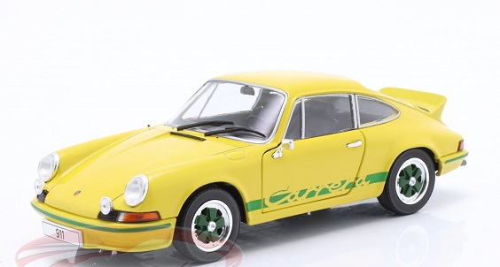 Porsche 911 Carerra 2.7.RS 1973 Geel / Groen 1-24 Whitebox